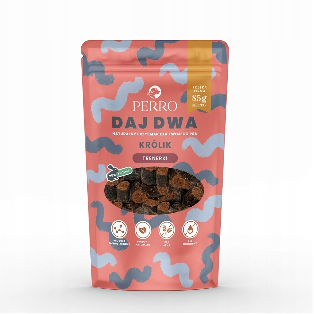 perro. daj dwa - suszone trenerki krolik 85g perro. daj dwa - suszone trenerki krolik 85g