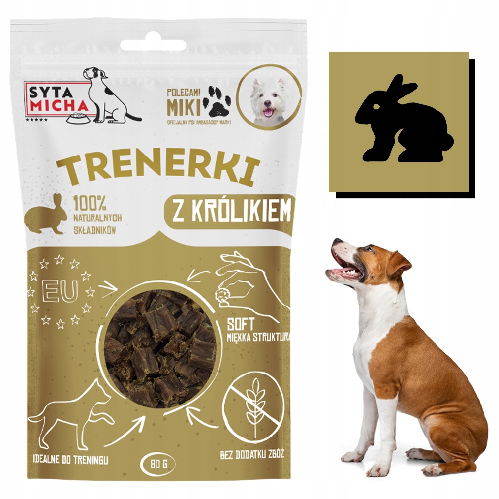 syta micha trenerki z królikiem dla psa 80g syta micha trenerki z królikiem dla psa 80g