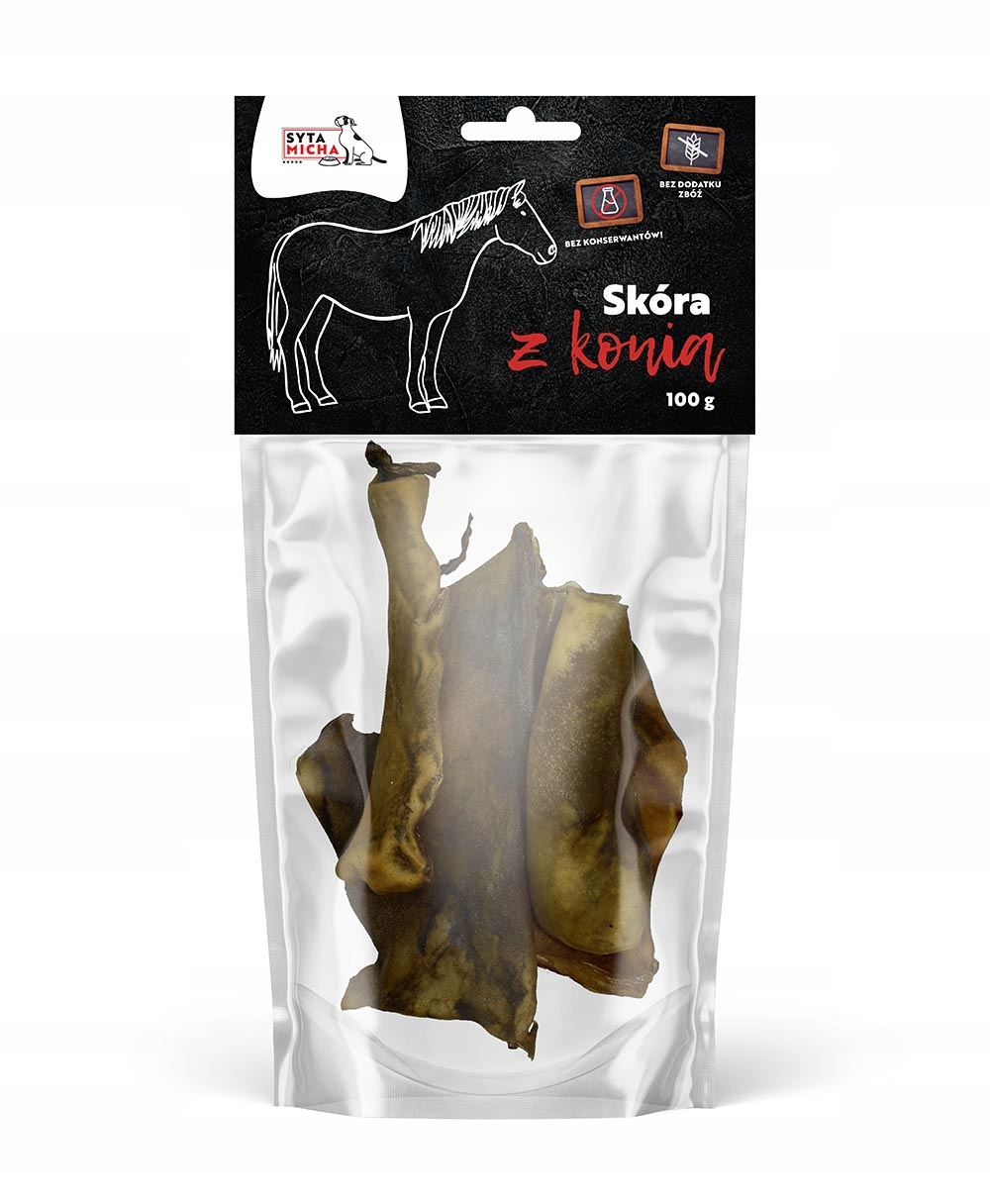 syta micha skóra z konia dla psa 100g syta micha skóra z konia dla psa 100g