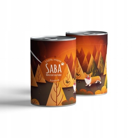 saba. karma mokra monoproteinowa konina 100% mięsa 850 g saba. karma mokra monoproteinowa konina 100% mięsa 850 g