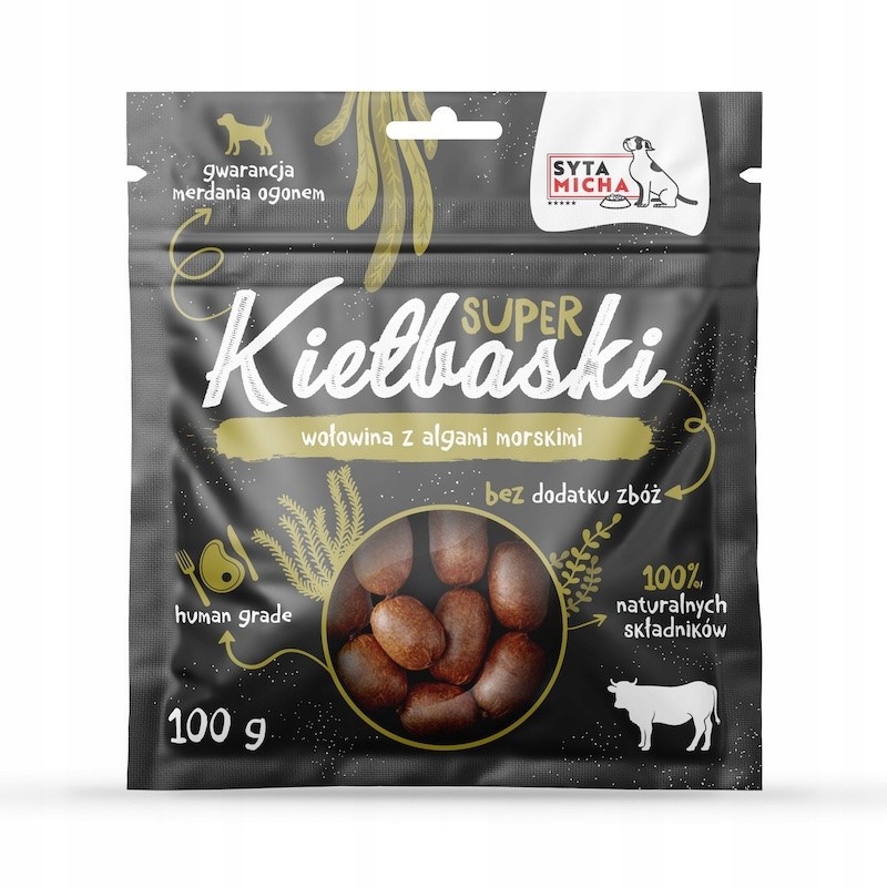 syta micha kiełbaski wołowina z algami morskimi syta micha kiełbaski wołowina z algami morskimi