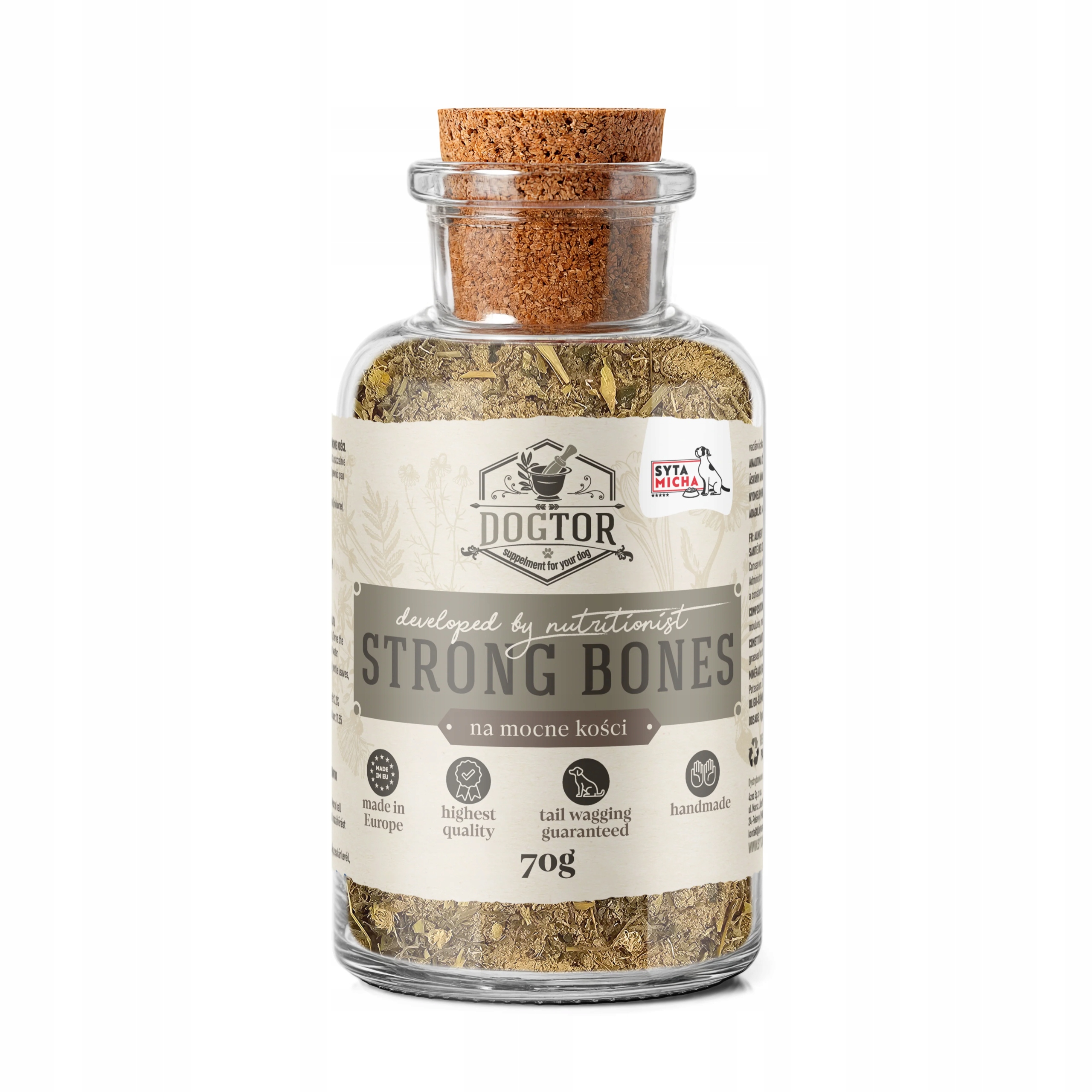 syta micha dogtor suplement ziołowy na mocne kości dla psa 90g syta micha dogtor suplement ziołowy na mocne kości dla psa 90g