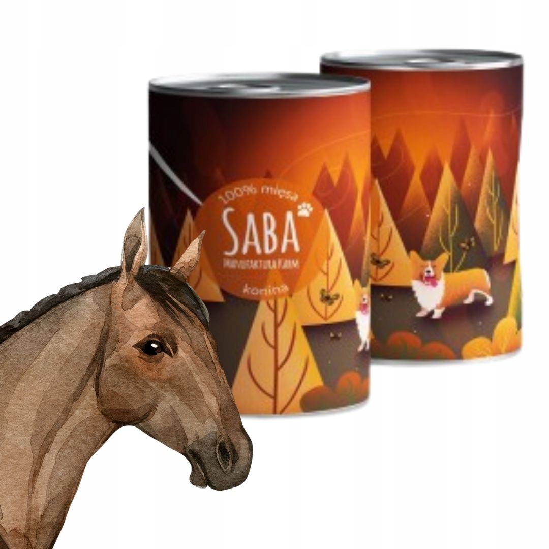 saba. karma mokra monoproteinowa konina 100% mięsa 850 g saba. karma mokra monoproteinowa konina 100% mięsa 850 g