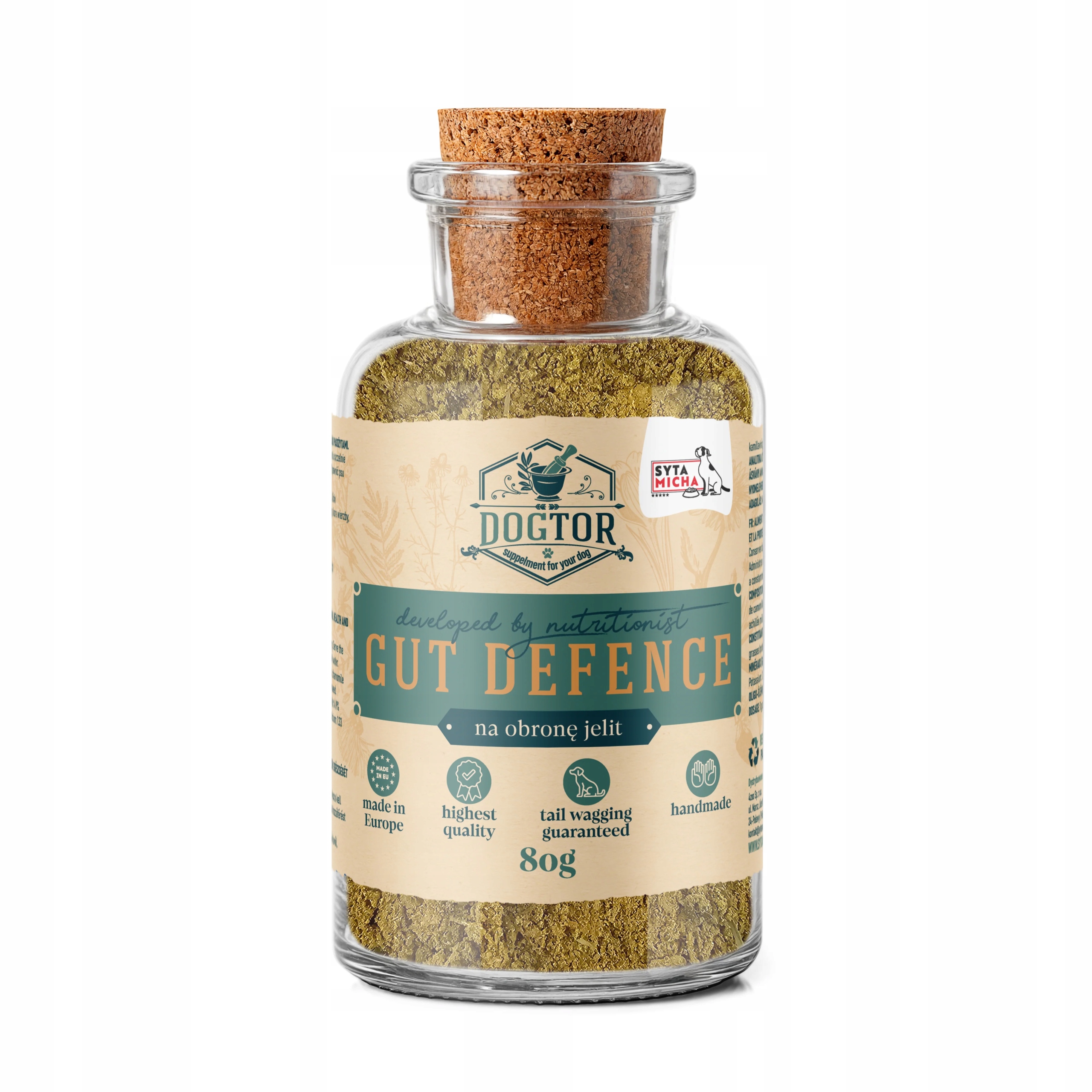 syta micha dogtor suplement ziołowy na ochronę jelit dla psa 80g syta micha dogtor suplement ziołowy na ochronę jelit dla psa 80g