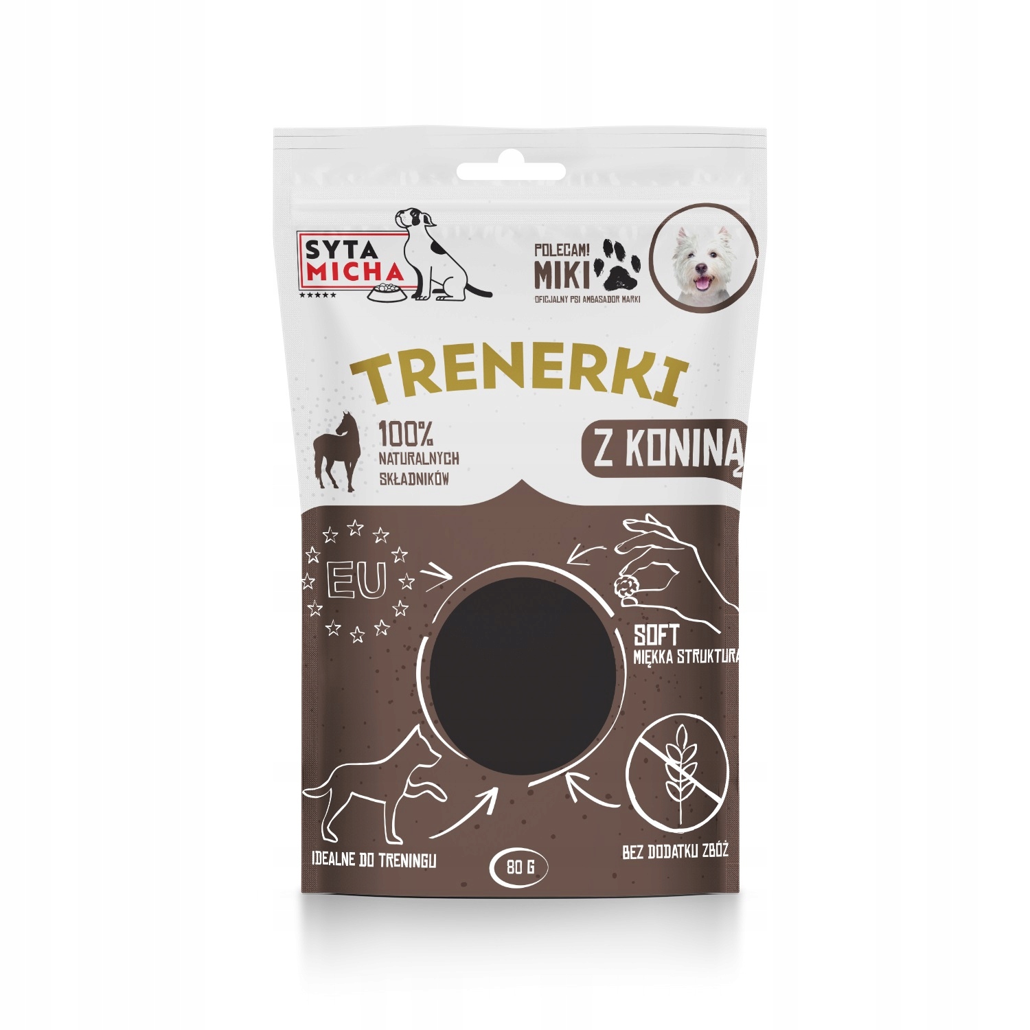 syta micha trenerki z koniną dla psa 80g przysmaki syta micha trenerki z koniną dla psa 80g przysmaki