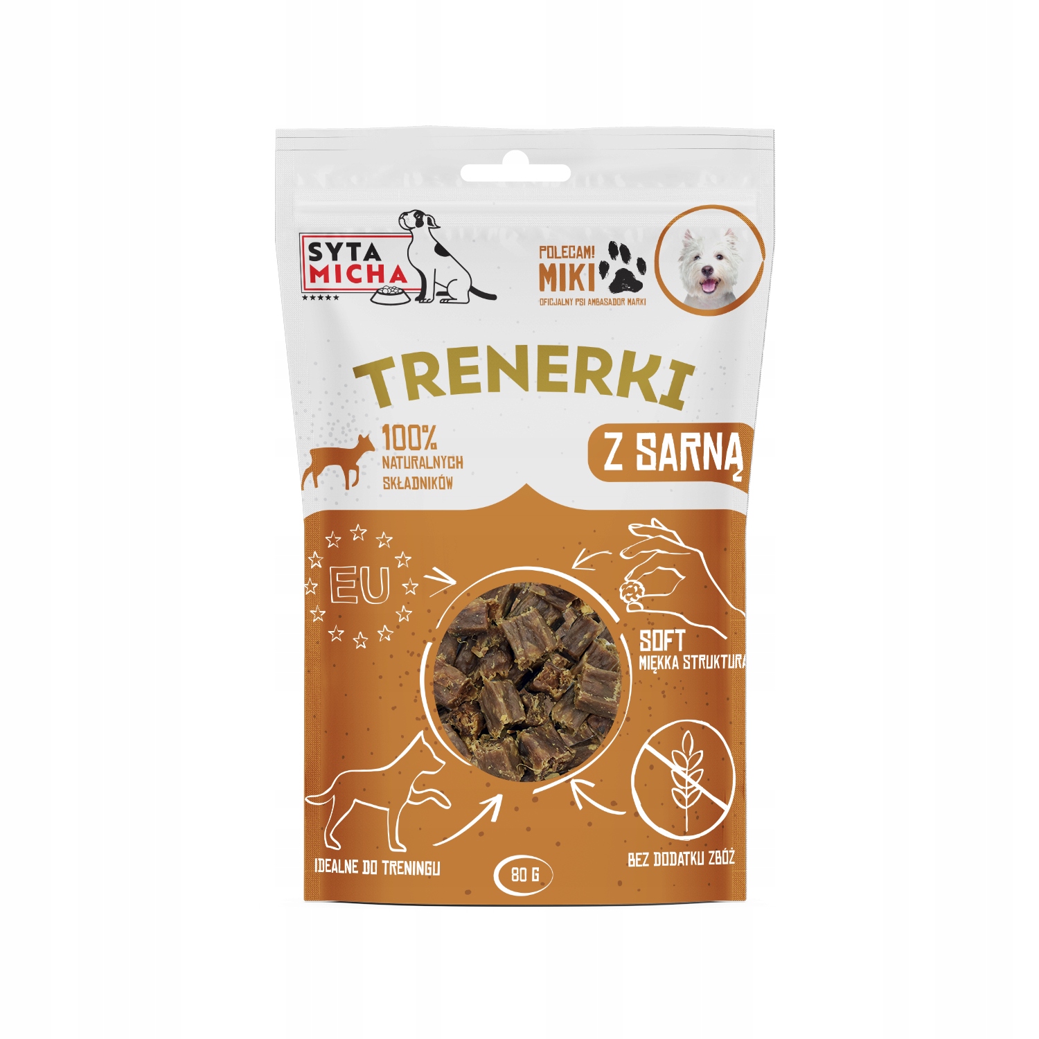syta micha trenerki z sarną dla psa 80g syta micha trenerki z sarną dla psa 80g