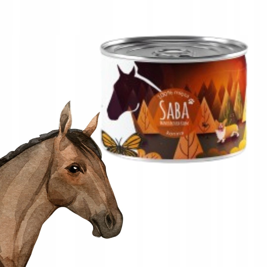 saba. karma mokra konina 100% mięsa 410 g saba. karma mokra konina 100% mięsa 410 g