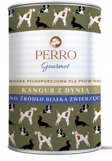 perro. karma mokra gourmet kangur z dynią dla psów dorosłych 800g perro. karma mokra gourmet kangur z dynią dla psów dorosłych 800g