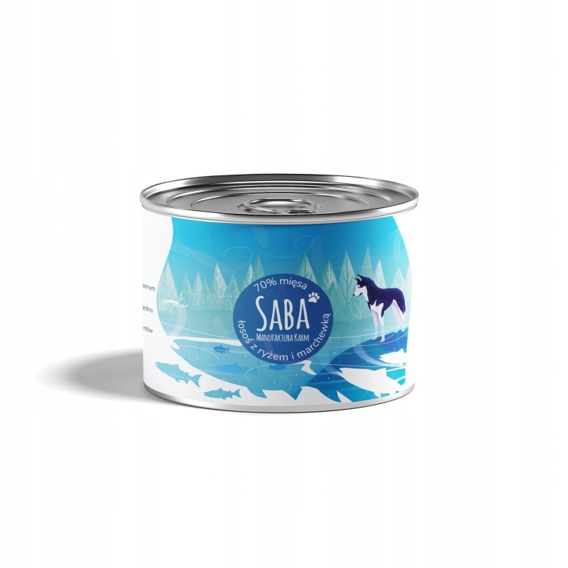 saba. karma mokra Łosoś 70% mięsa z ryżem i marchewką 410 g saba. karma mokra Łosoś 70% mięsa z ryżem i marchewką 410 g