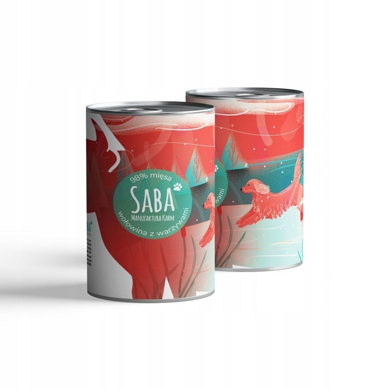 saba. karma mokra wołowina 98% mięsa 850 g saba. karma mokra wołowina 98% mięsa 850 g