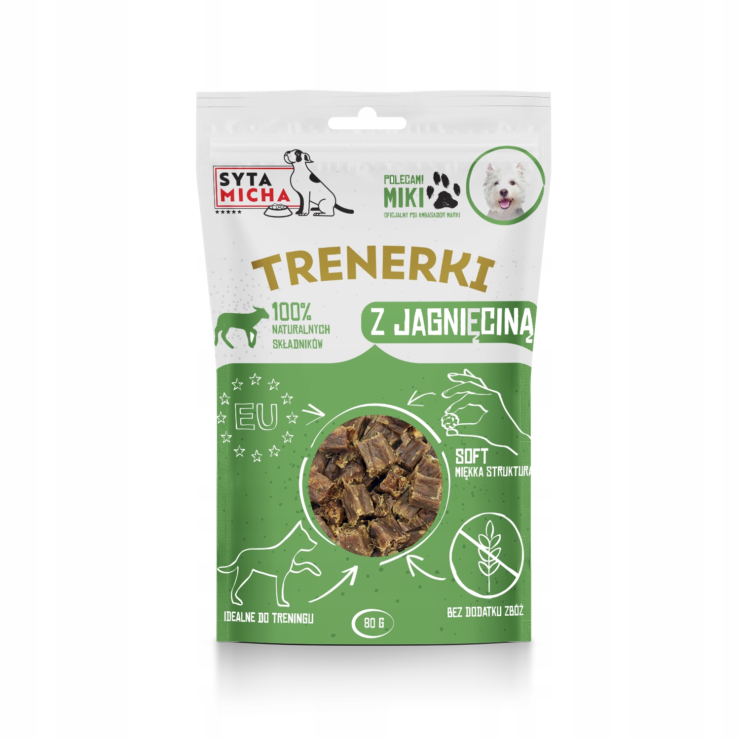 syta micha trenerki z jagnięciną dla psa 80g syta micha trenerki z jagnięciną dla psa 80g