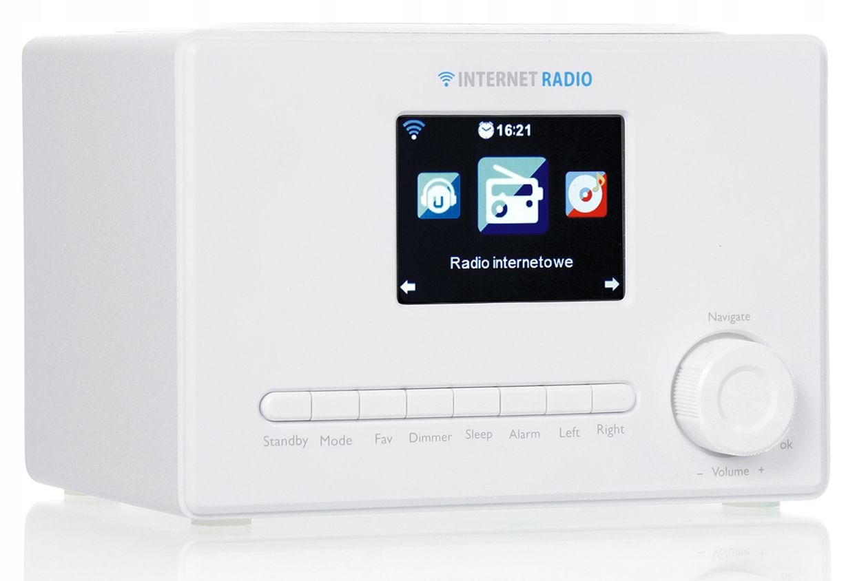 Radio internetowe Art 3.2" LCD Wifi1002, białe