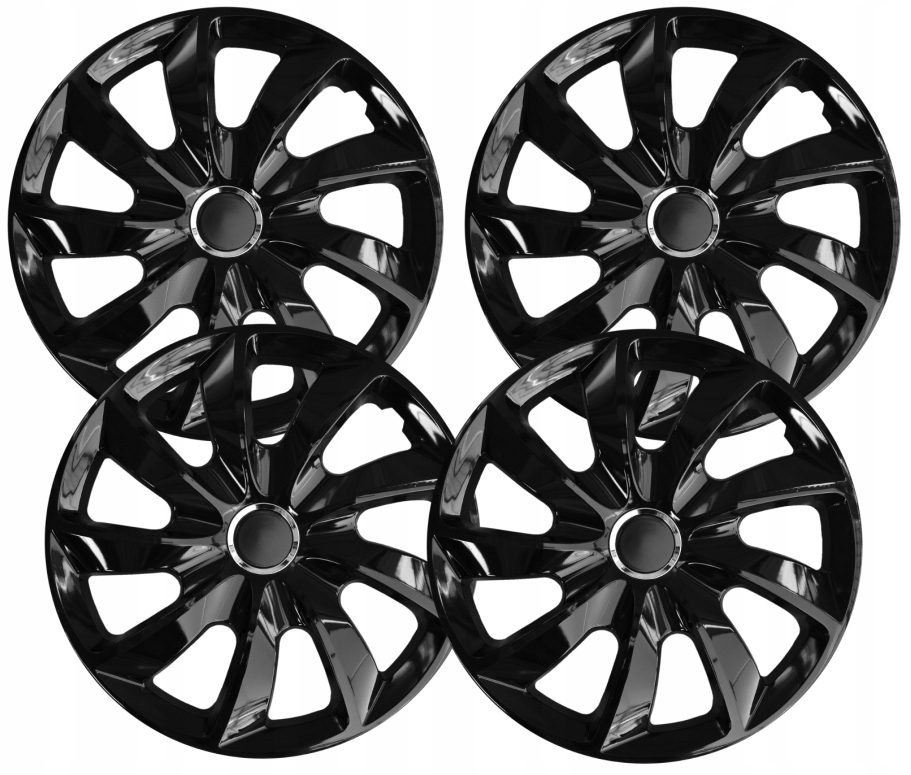 Kołpaki NRM Stig Black 4 sztuki wysoki połysk rozmiar 17” uniwersalne