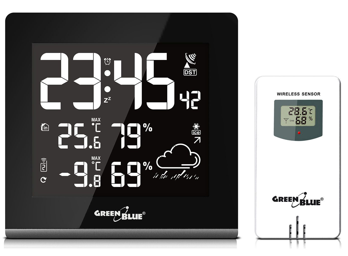 Stacja pogody GreenBlue GB151 czujka zewnętrzna multikolor