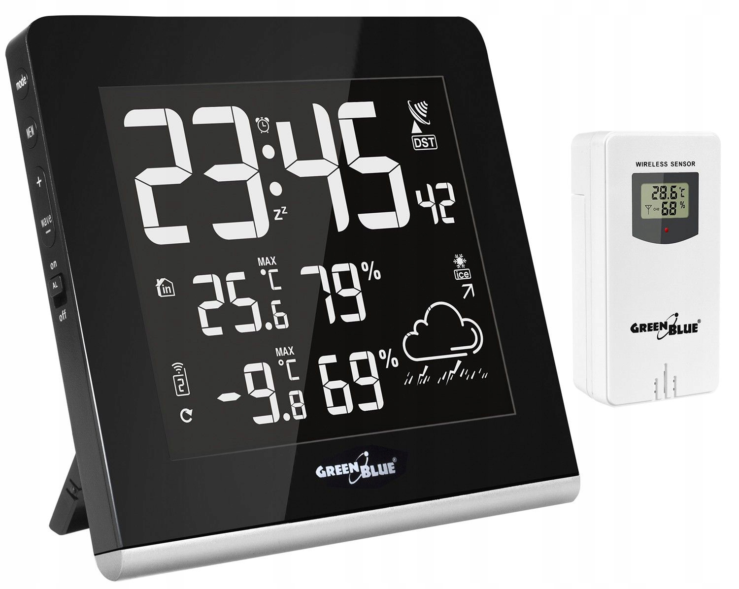 Stacja pogody GreenBlue GB151 czujka zewnętrzna multikolor