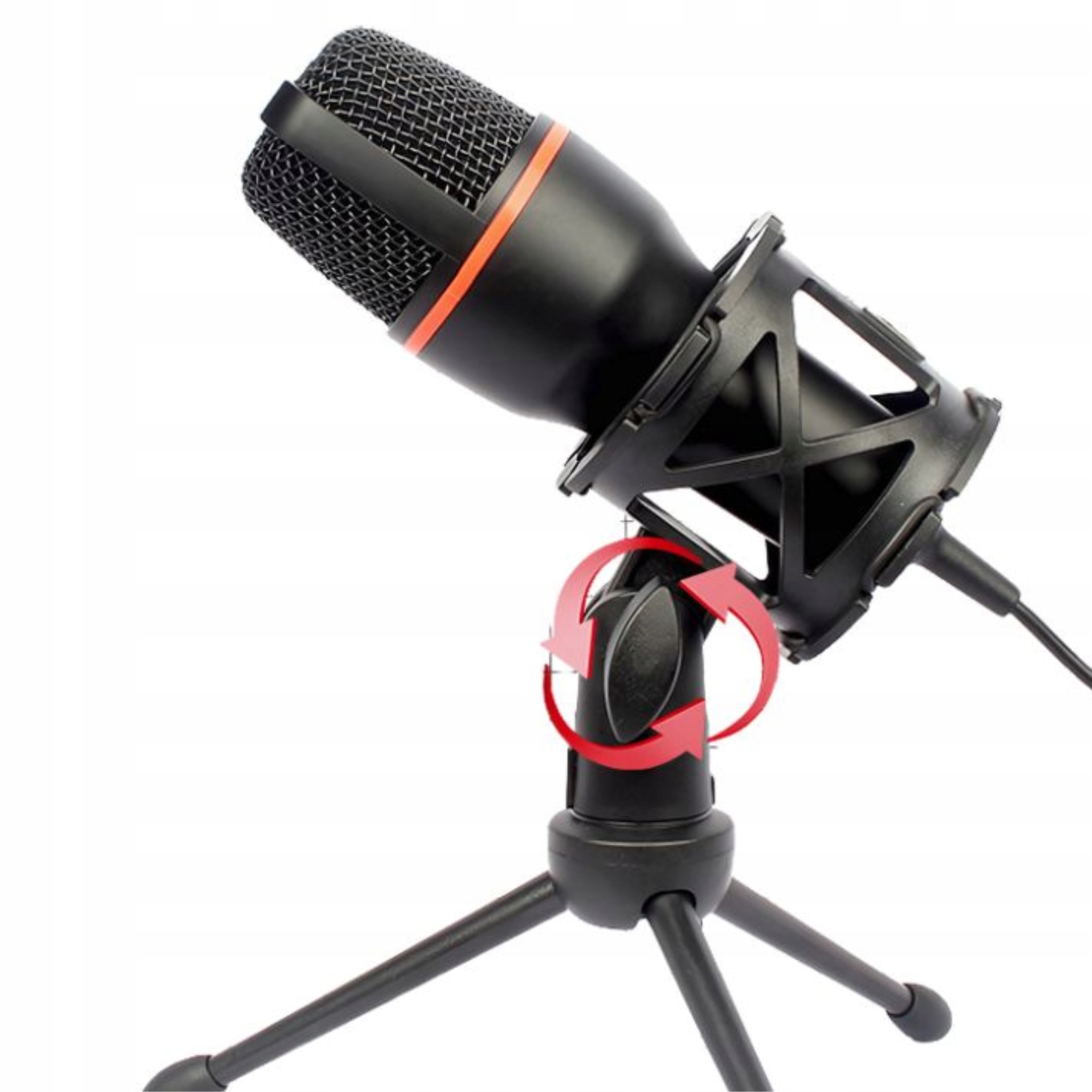 MIKROFON DO KOMPUTERA POJEMNOŚCIOWY STUDYJNY KARAOKE STREAM GAMING USB RGB