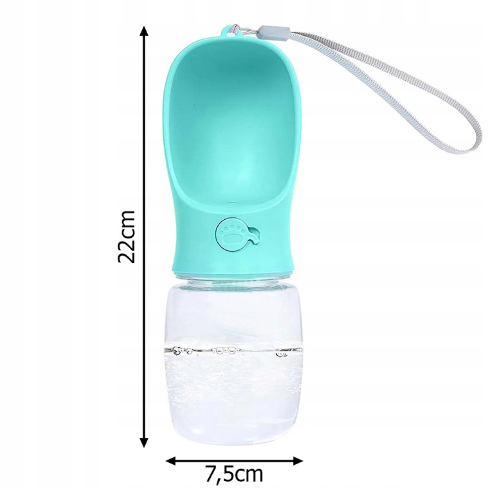 BUTELKA TURYSTYCZNA DLA PSA NA SPACER POIDŁO PRZENOŚNA MISKA NA WODĘ 380ML