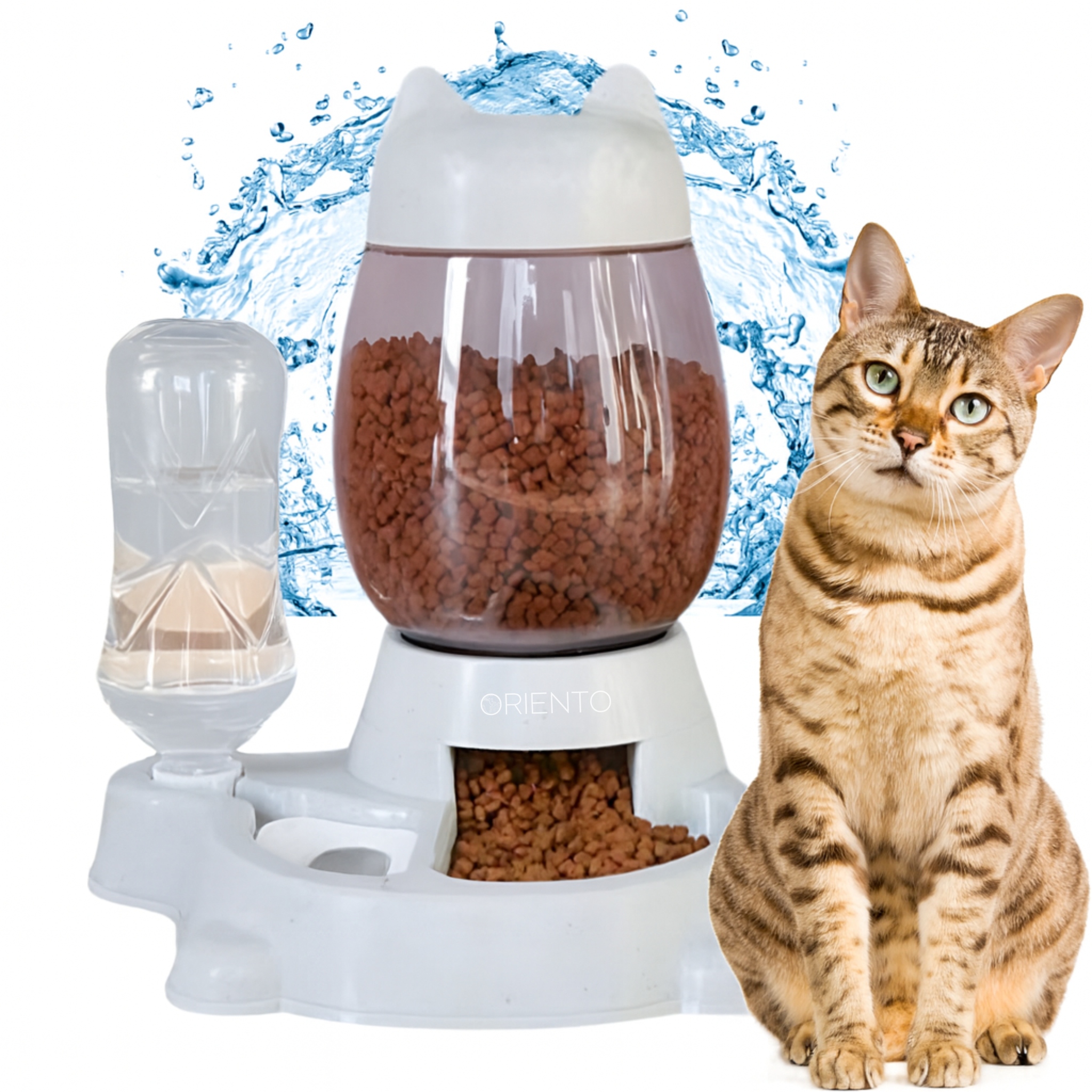 AUTOMATYCZNY PODAJNIK KARMY I WODY DLA KOTA PSA DOZOWNIK MISKA POJEMNIK 2W1