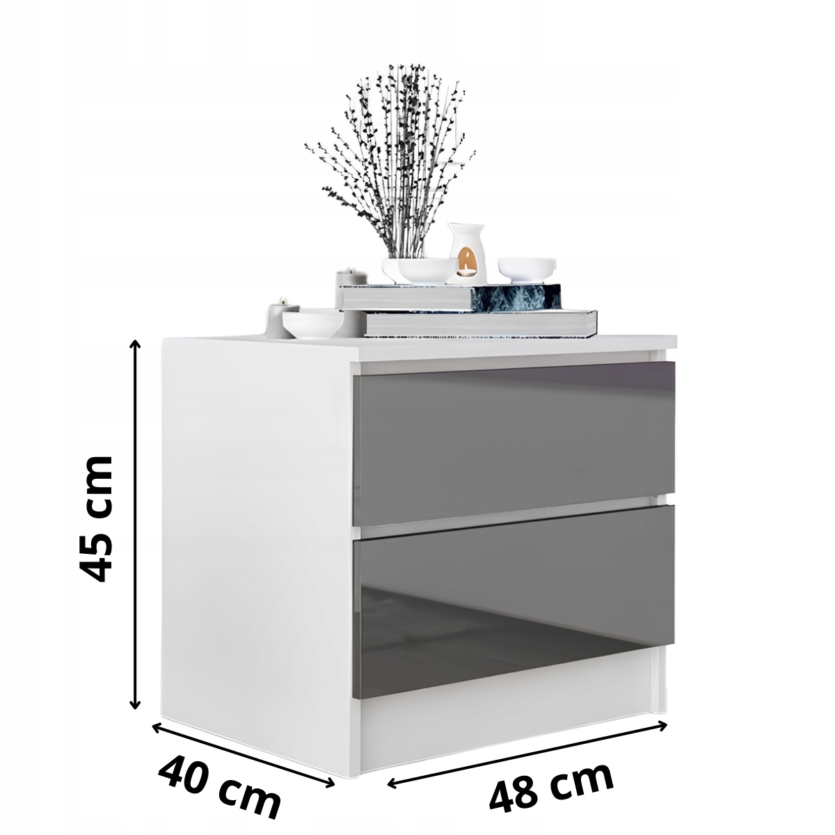 Stolik Zoe biało-szary w aranżacji