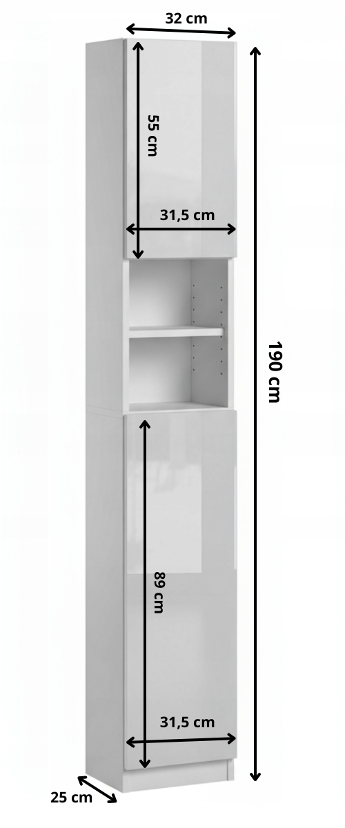 Wymiary słupka łazienkowego