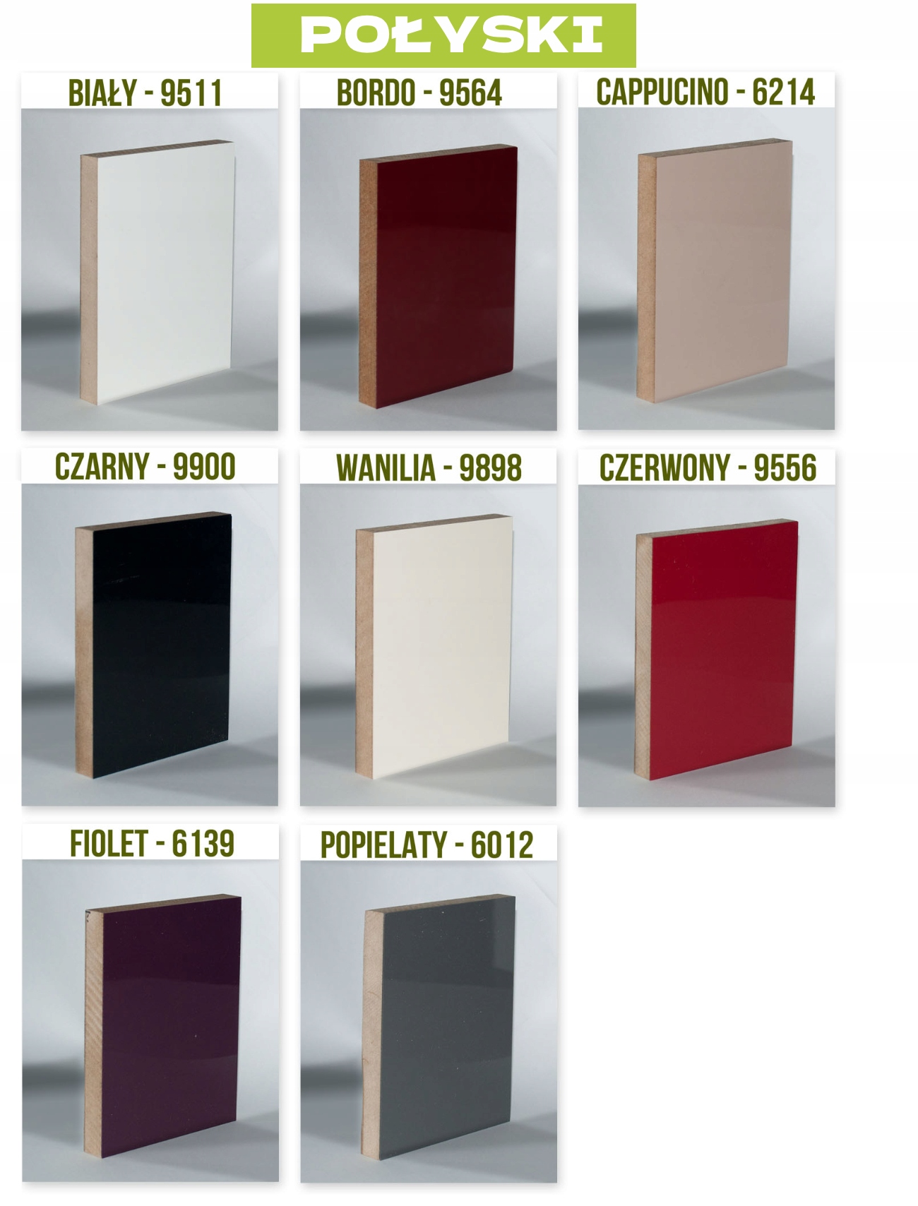 Biurko Zoe - dostępne kolory frontów