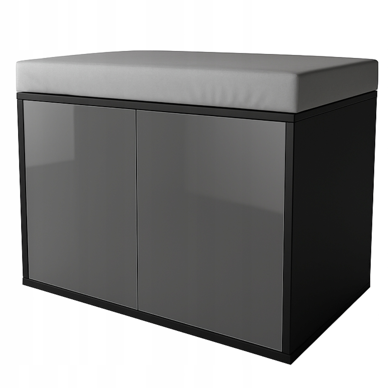 Elegancka szafka tapicerowana w kolorze czarnym