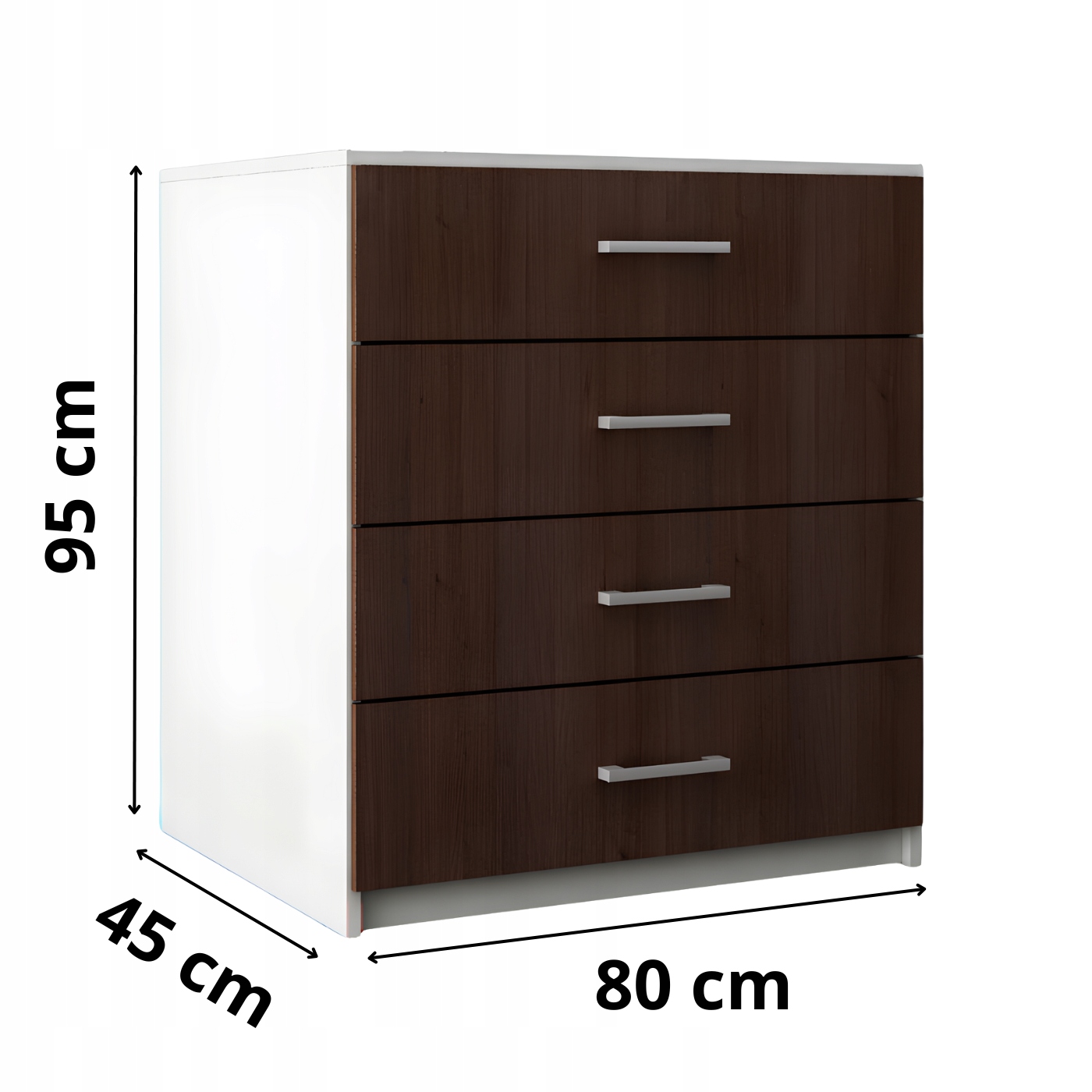 Komoda Do Salonu Na Ubrania 4 Szuflady Lana Orzech