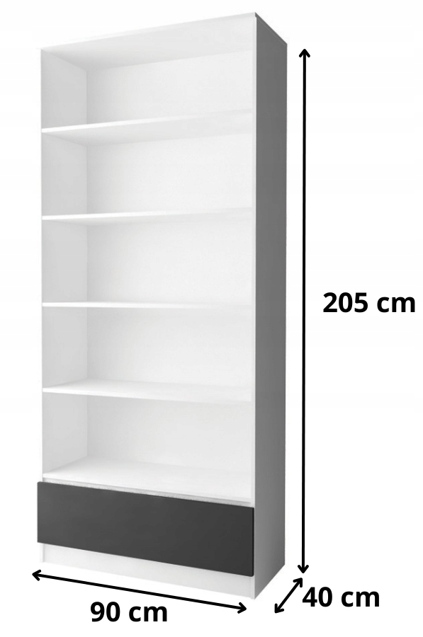 Regał Zoe 90 półki i szuflada