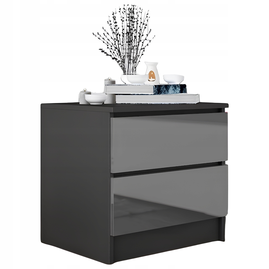 Szafka Zoe - Czarny Szary Połysk