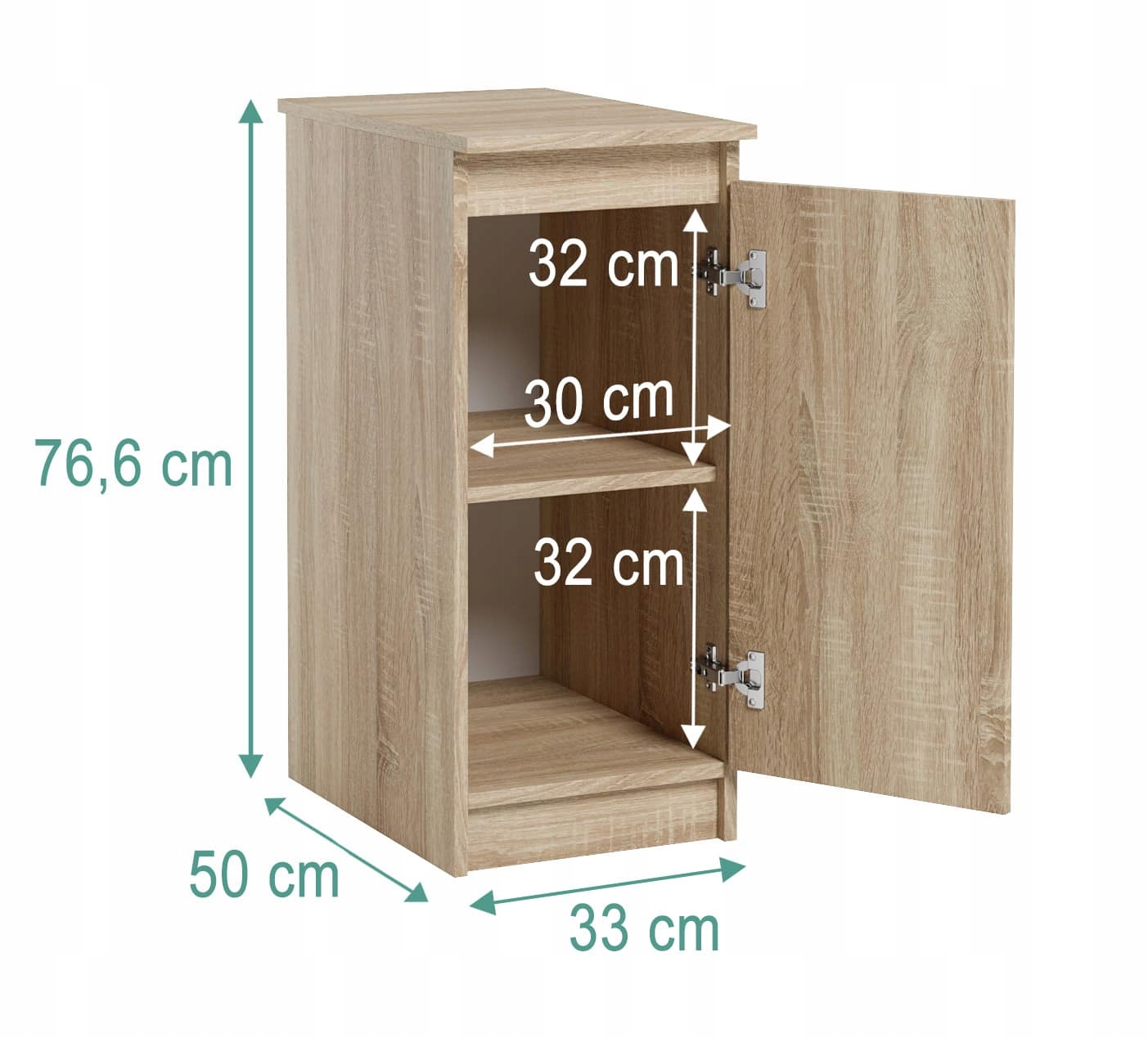 Szafka Na Dokumenty Kontener Dostawka Drzwi Dąb Sonoma