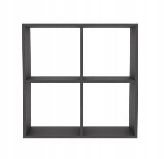 Regał Otwarty Kwadrat Dwustronny Do Salonu Biura Platon 70 x 70 CM Antracyt