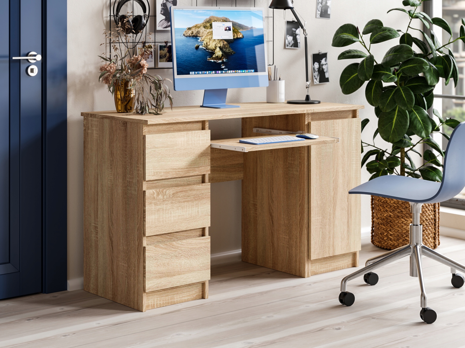 Szafka Na Dokumenty Kontener Dostawka Drzwi Dąb Sonoma