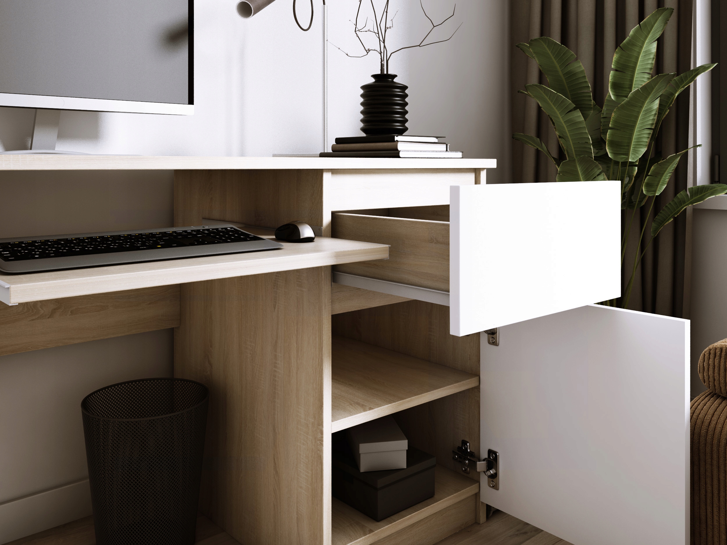 Biurko Zoe czarny mat - widok 3