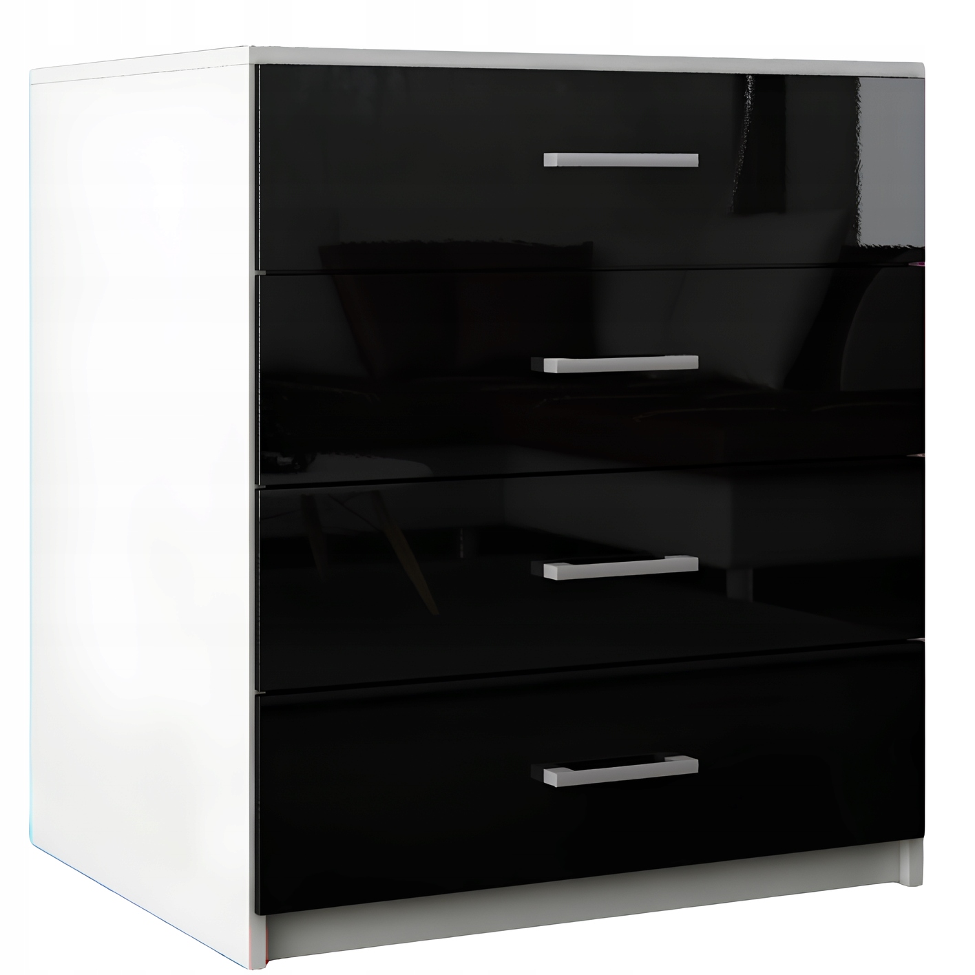 Komoda Lana Czarny Połysk nowoczesna