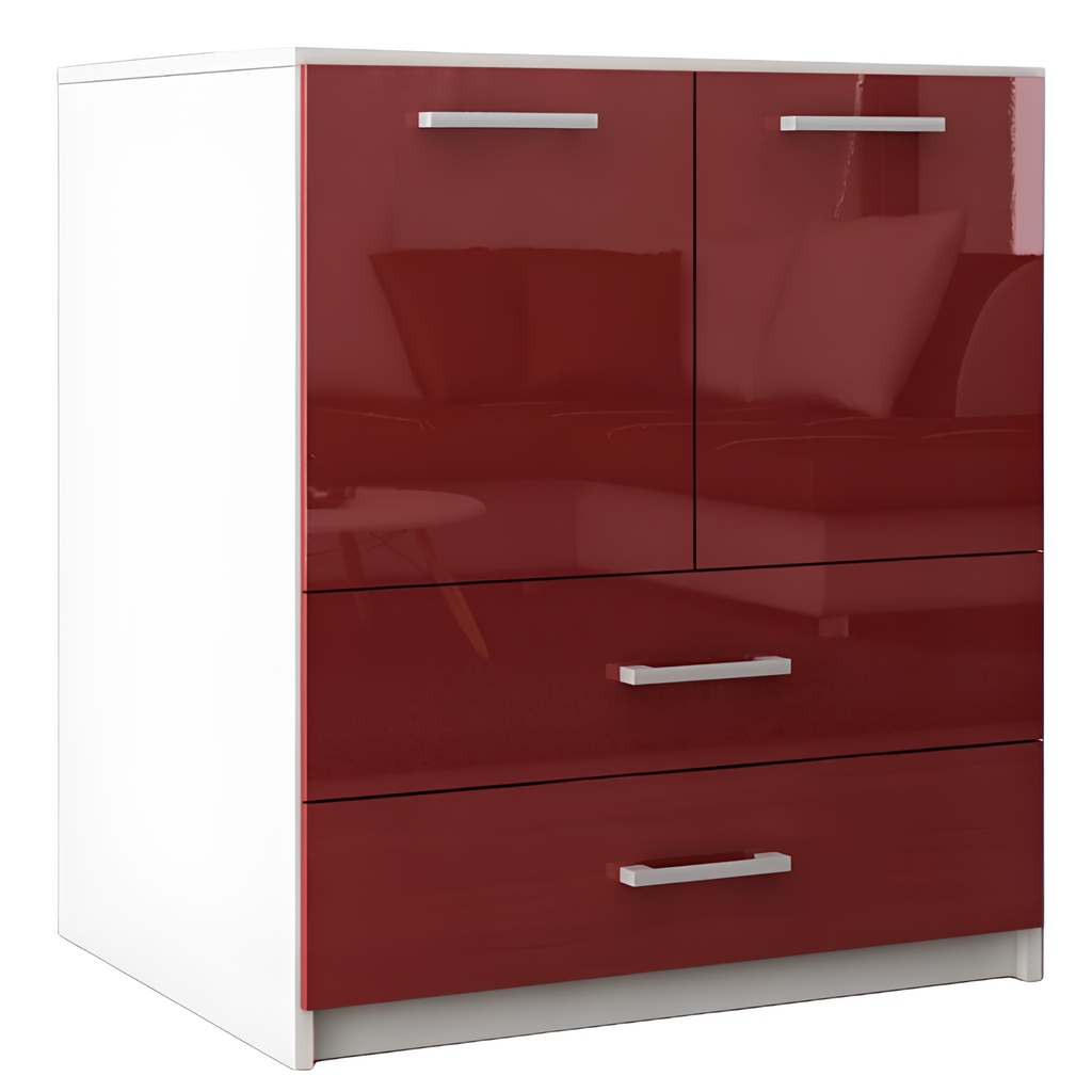 Komoda Amari Czerwony Połysk nowoczesna