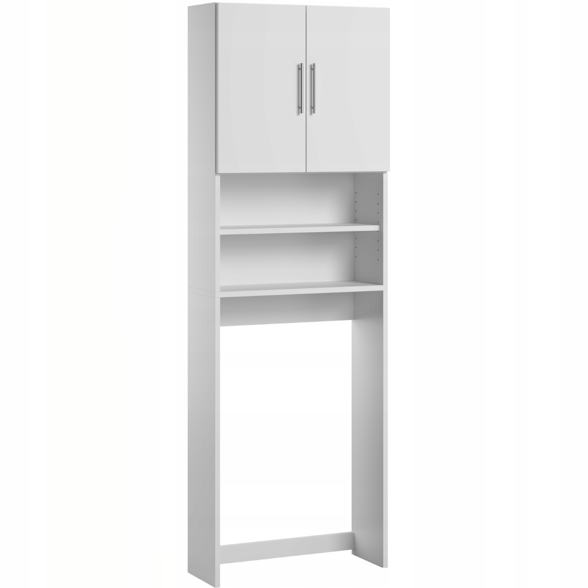 Słupek Regał Nad Pralkę Półka Szafka 190 x 64 x 25 CM Ariel Biały Mat