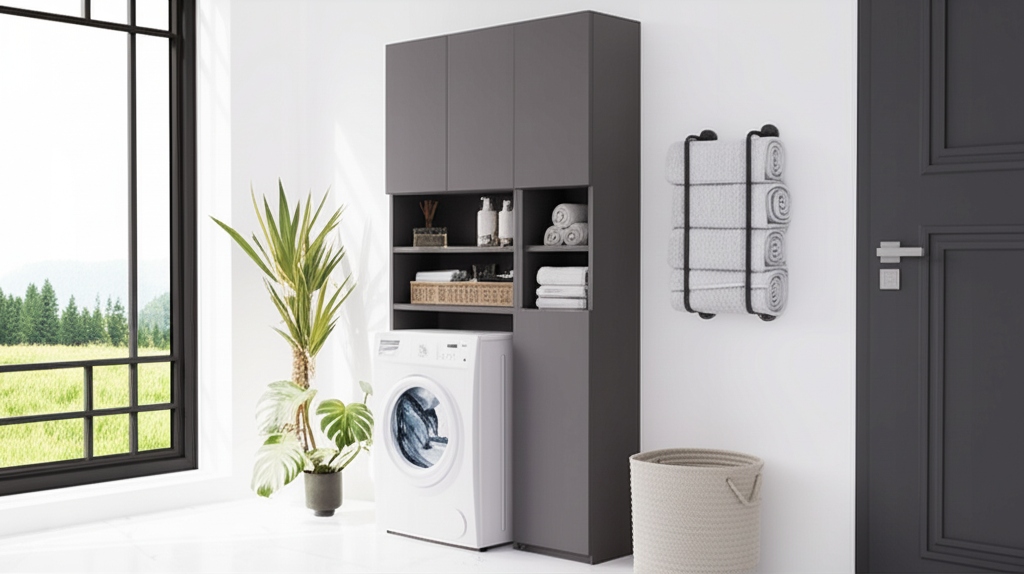 Słupek łazienkowy antracyt Melody 190 cm