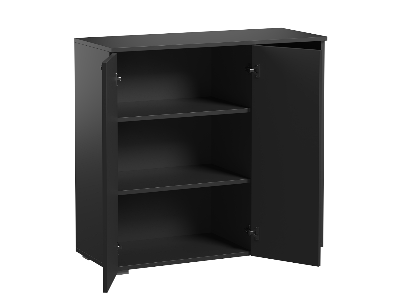 Szafka Szuflady Półki Pojemna Do Salonu Sypialni Sofi Czarny Mat