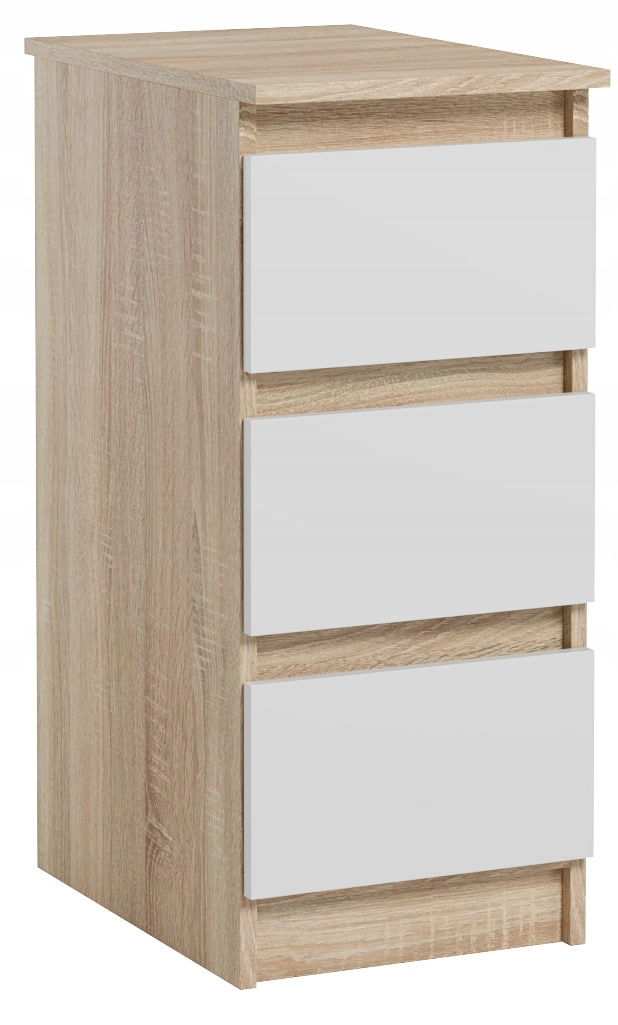 Biurko Komputerowe Młodzieżowe Dla Dziecka Dąb Sonoma Biały Mat