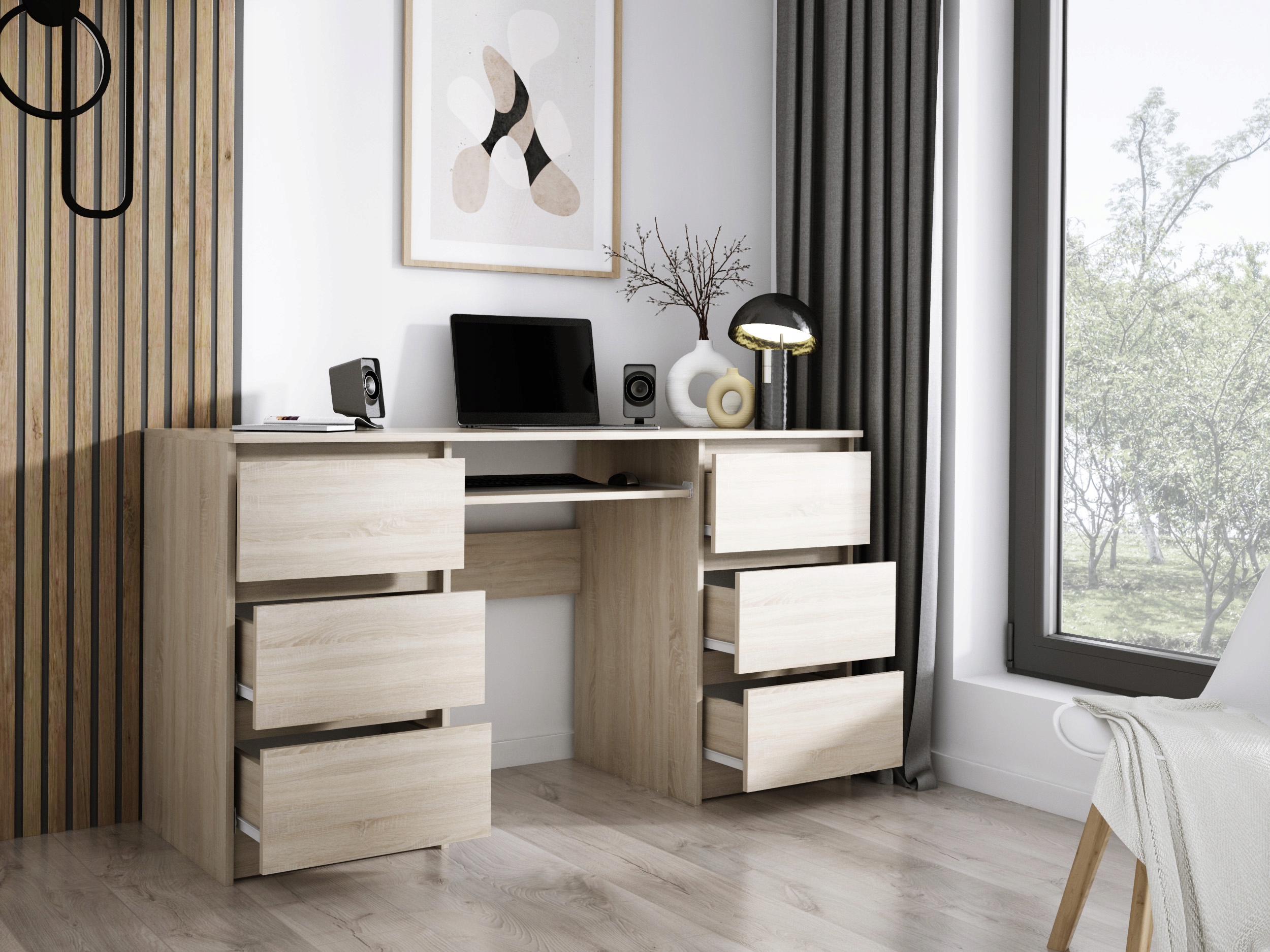 Biurko Zoe Biały Mat – widok 3