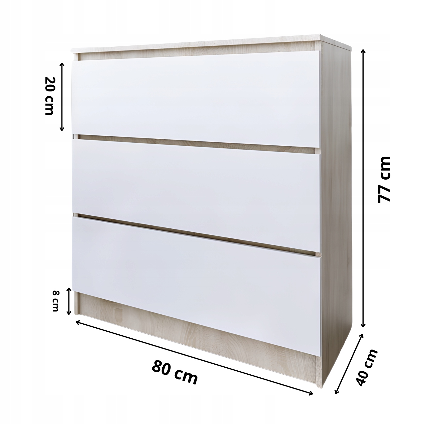 Komoda Zoe trzy szuflady zdjęcie 2
