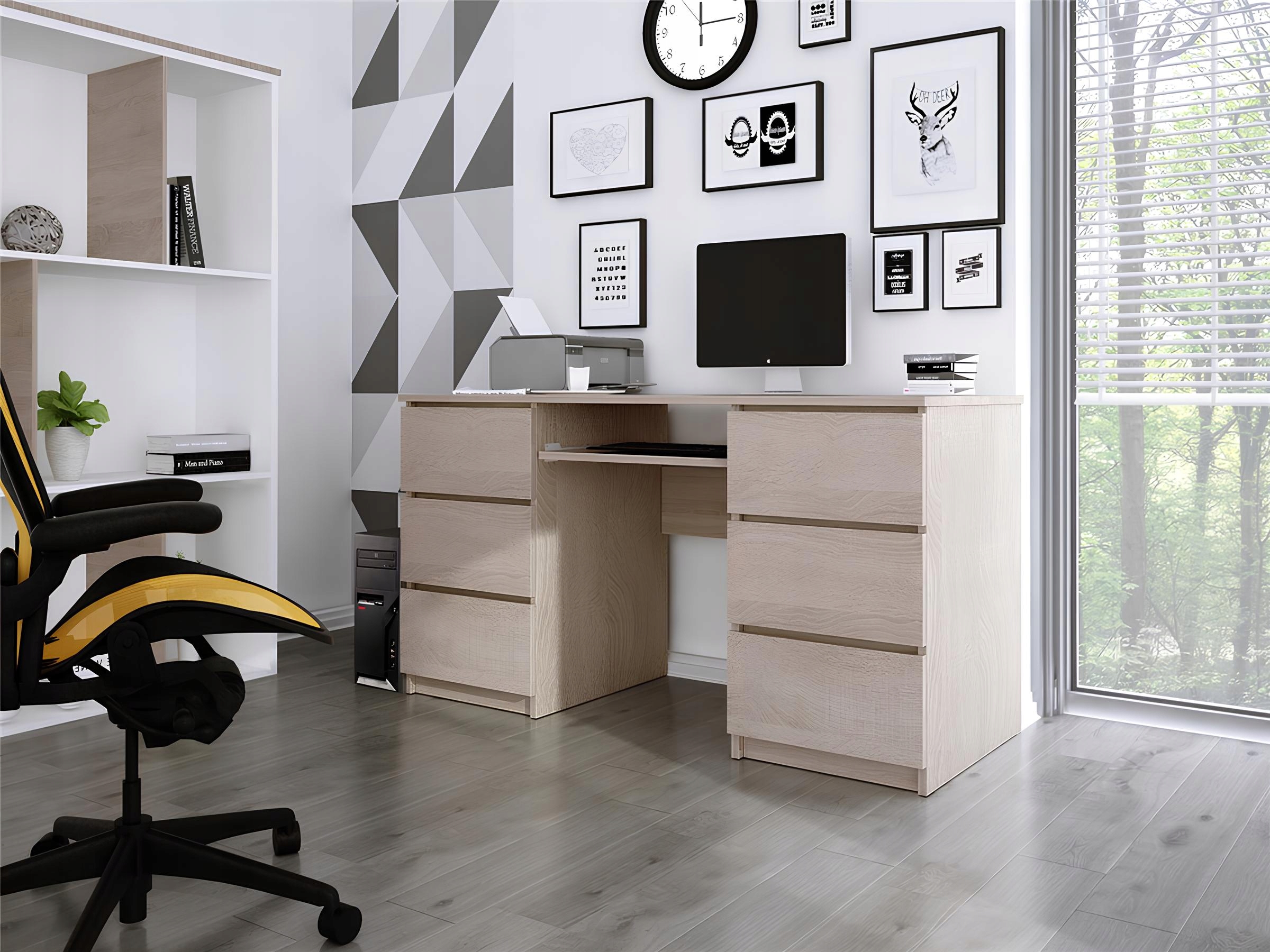 Biurko Zoe narożne 135 cm Sonoma widok 1