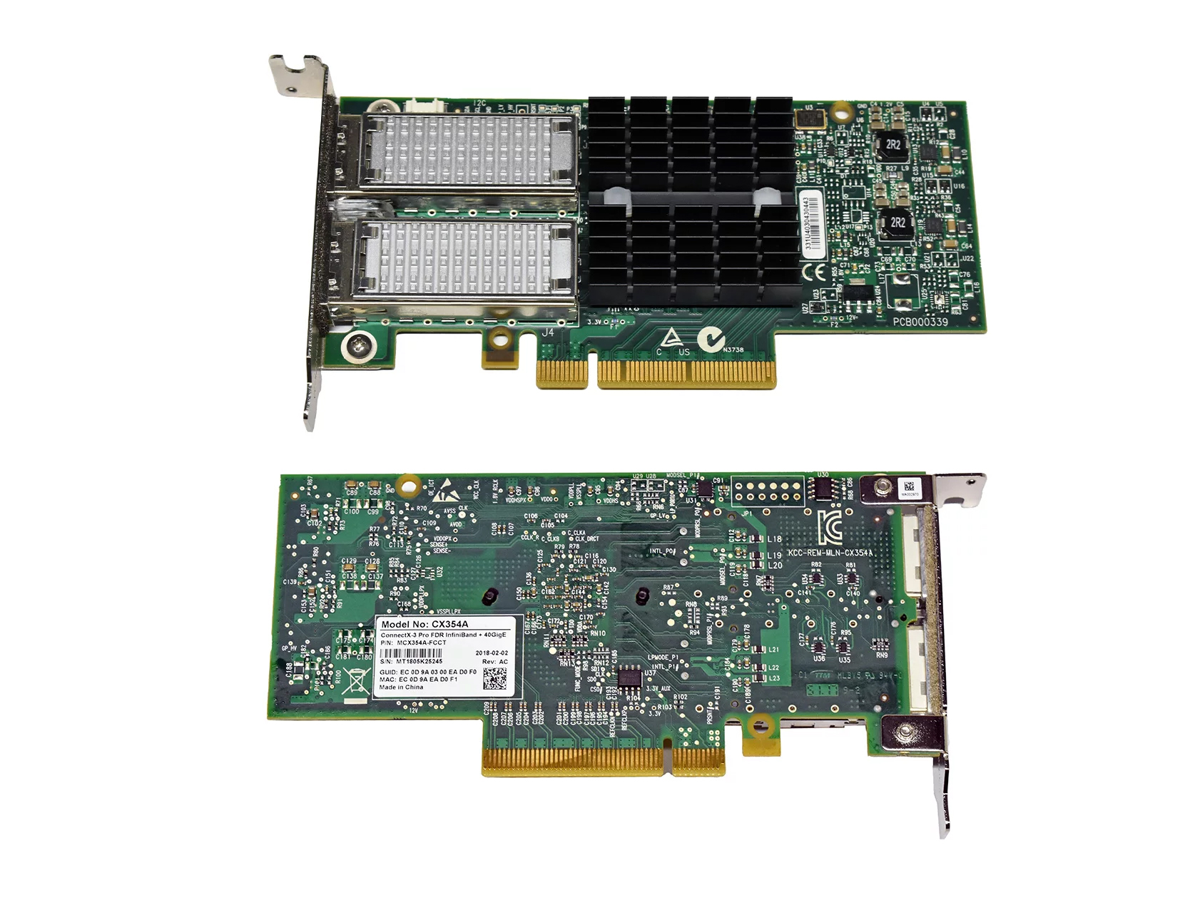 thumbnail image 2 of Mellanox MCX354A-FCCT ConnectX-3 Pro Network Adapter FDR InfiniBand 40Gbps High Bracket 2 of 5