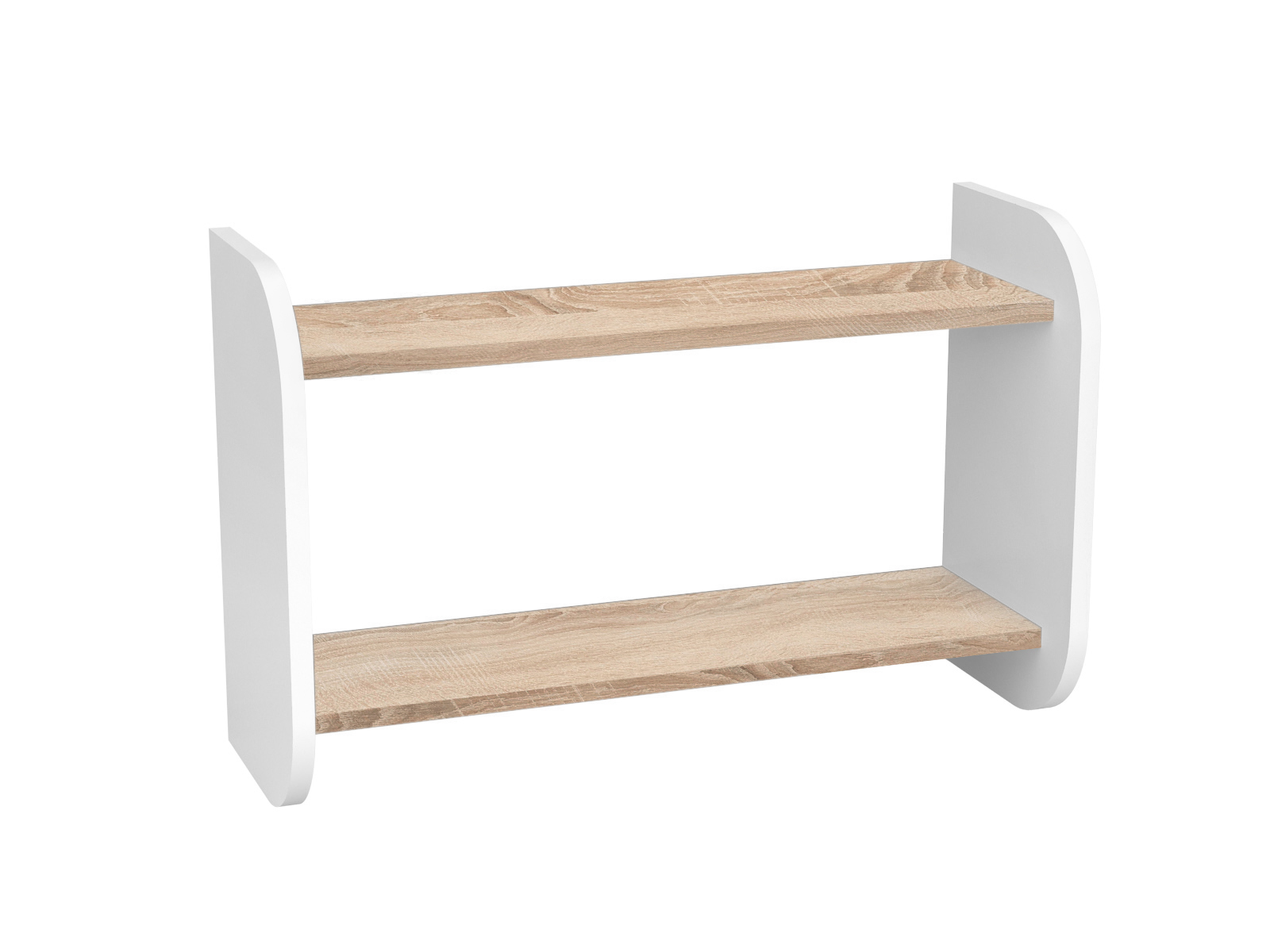 Półka Podwójna Wisząca 90 cm - Biało Sonoma
