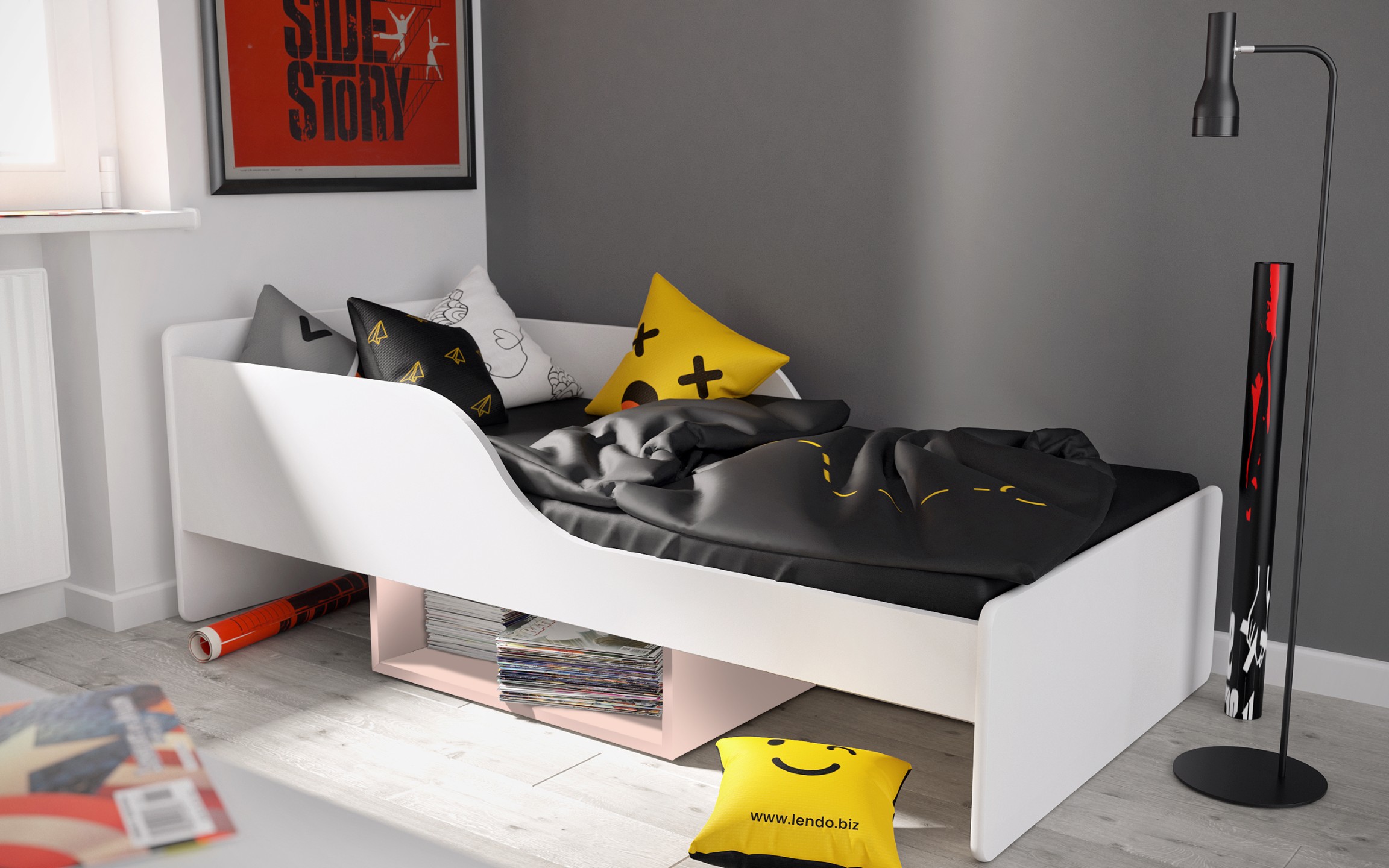 Łóżko Dziecięce Smile 160x70 - widok przód