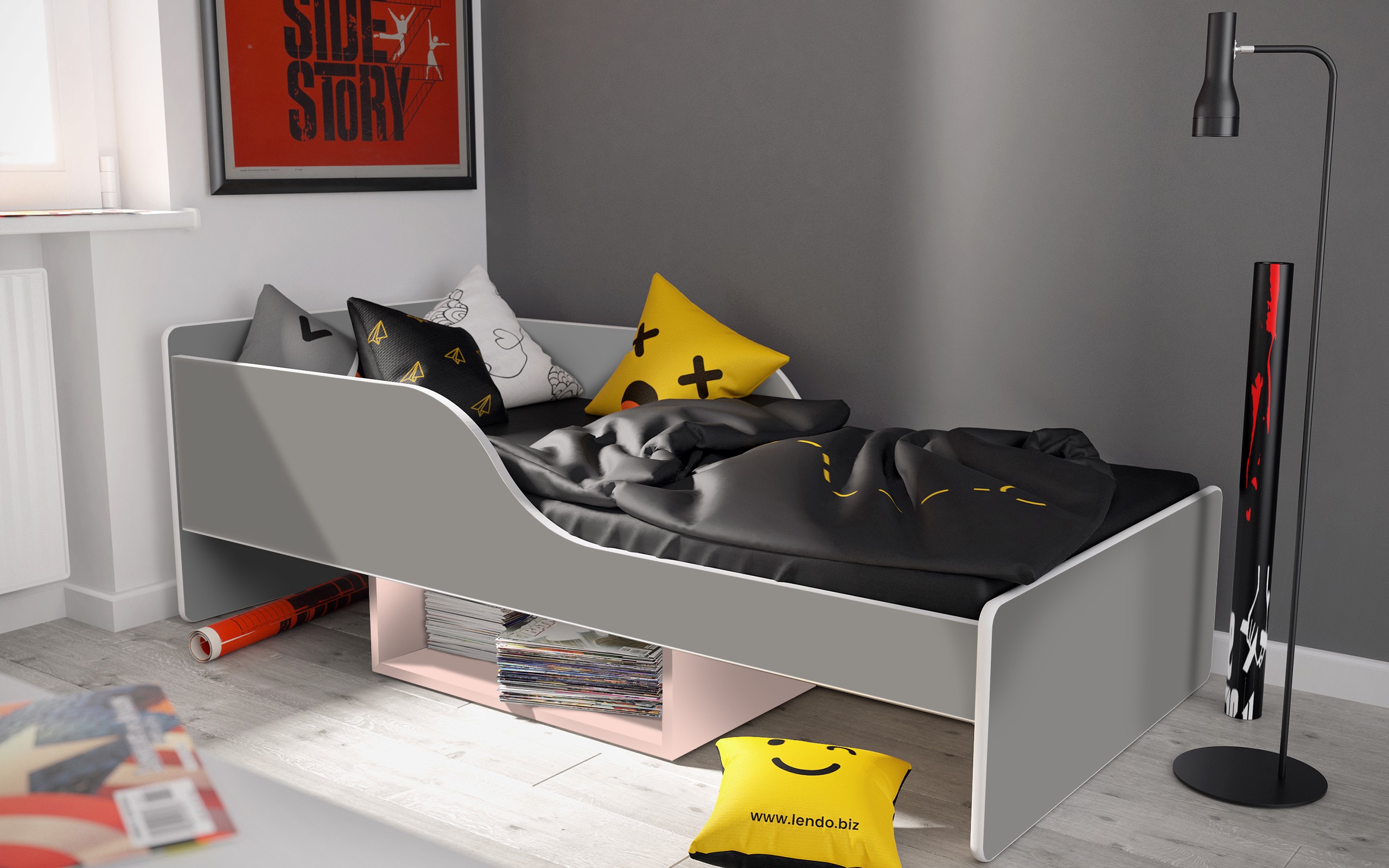 Bezpieczne łóżko dziecięce Smile 180x80 - widok 1