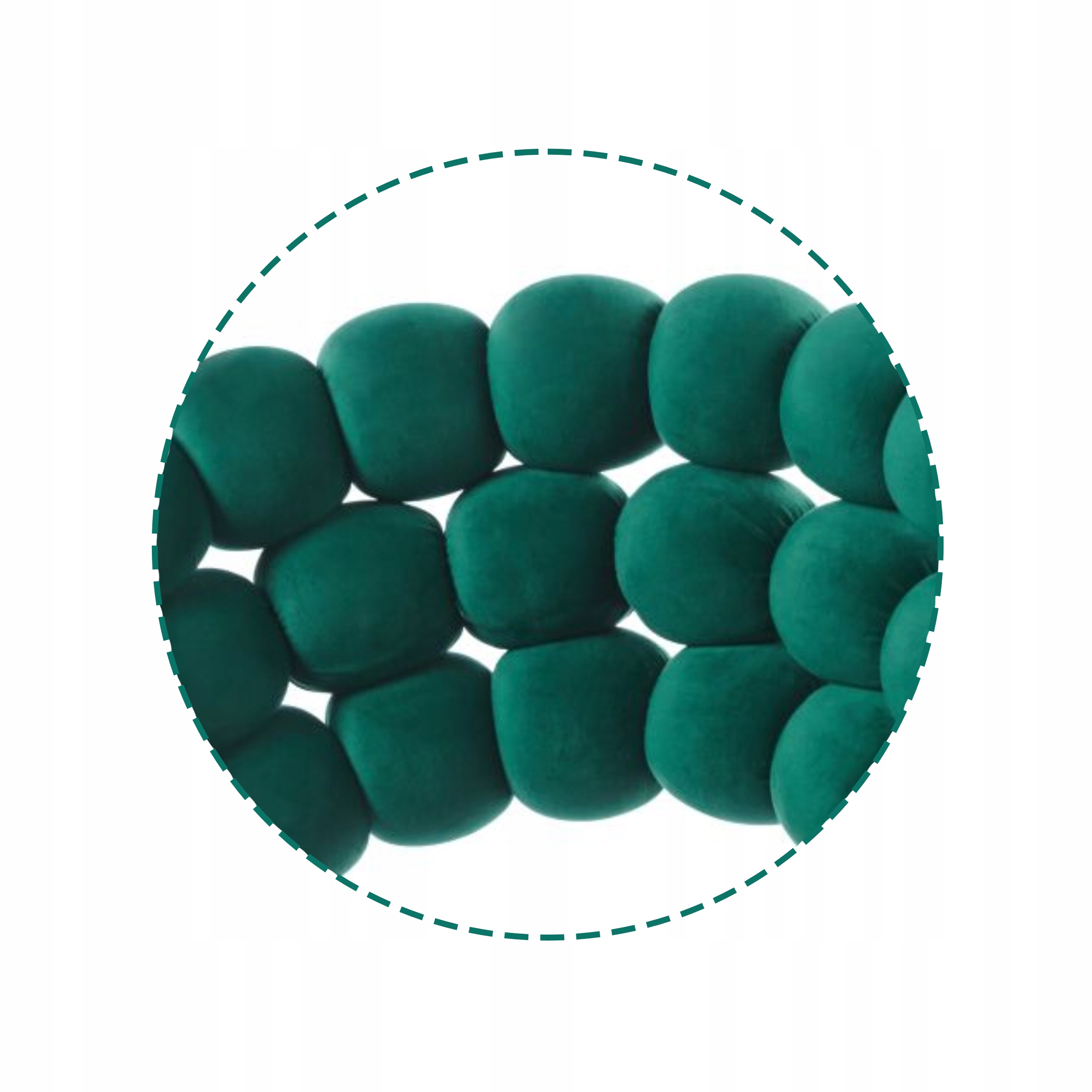 Krzesło Bubble Welurowe Zielone Glamour Furnitex - zdjęcie 9