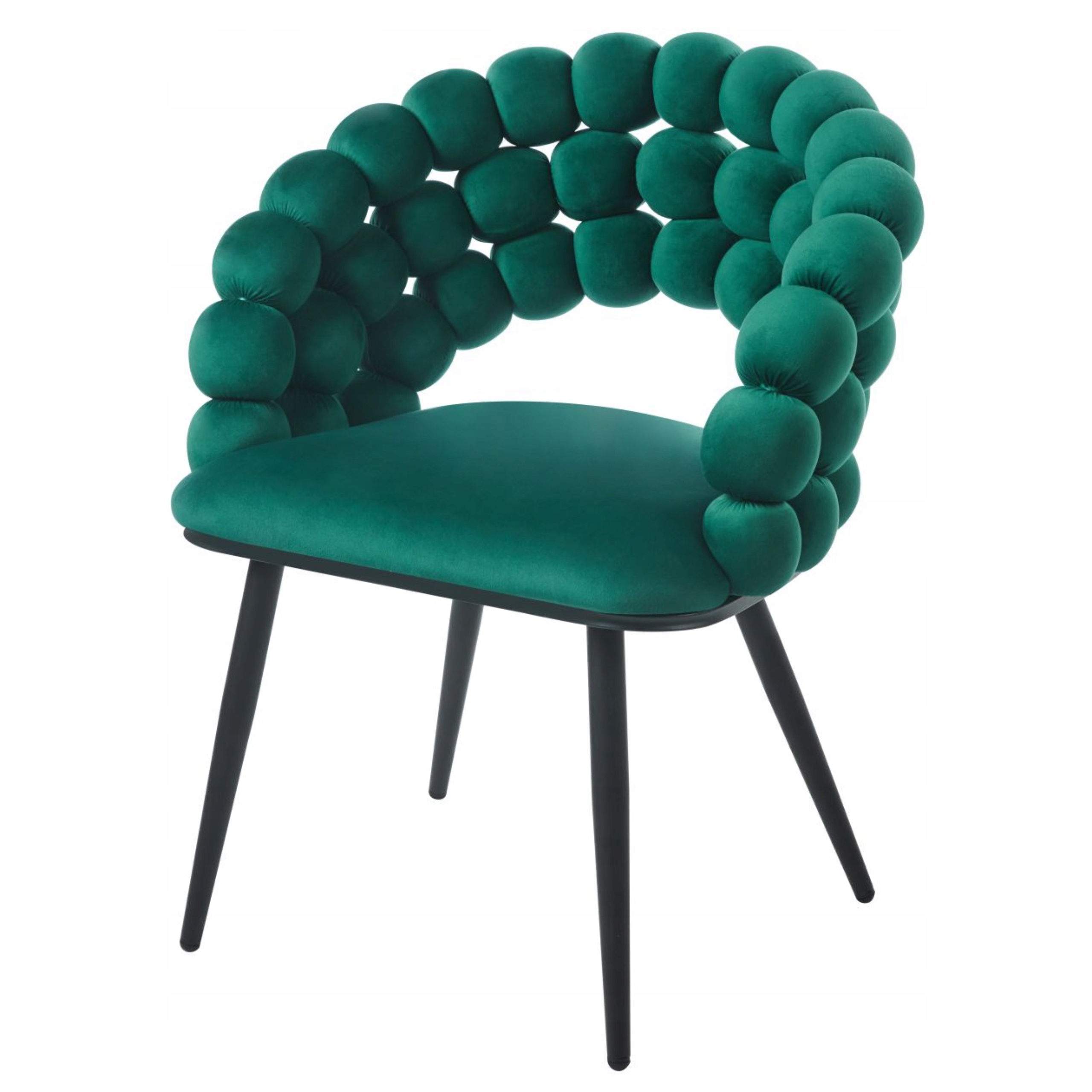 Krzesło Bubble Welurowe Zielone Glamour Furnitex - zdjęcie 3