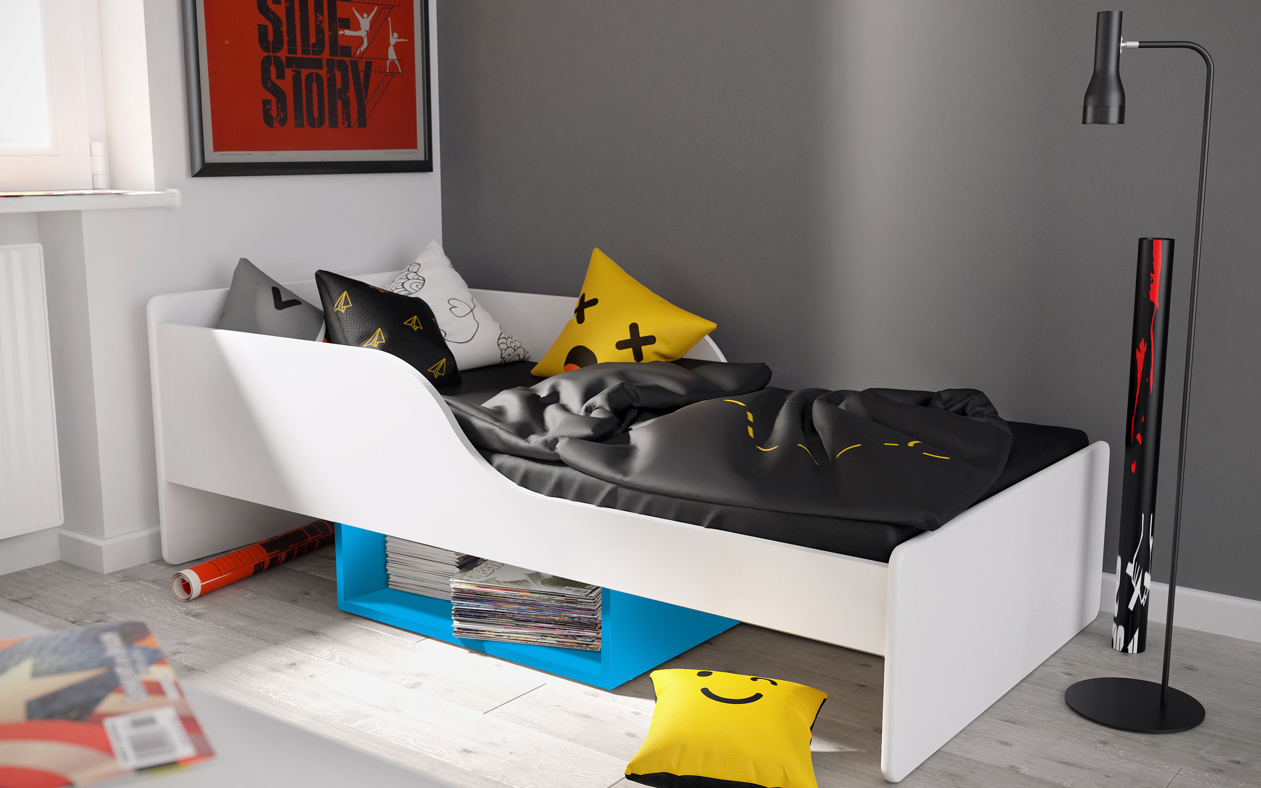 Łóżko Dziecięce SMILE 160x80 - widok