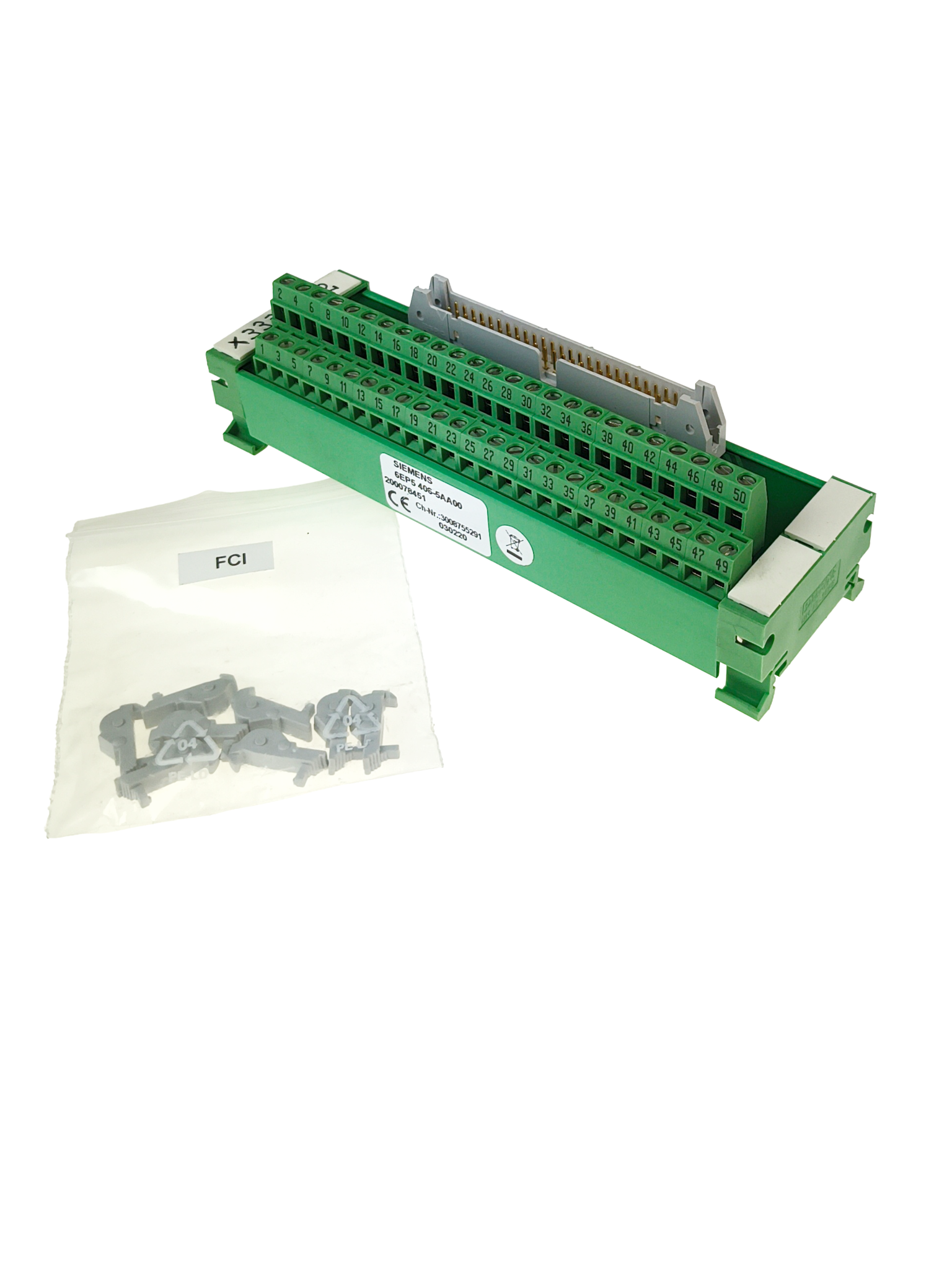Siemens 6EP5406-5AA00 TERMINAL STRIP S5 50-PIN IDC TO SCREW — PLC